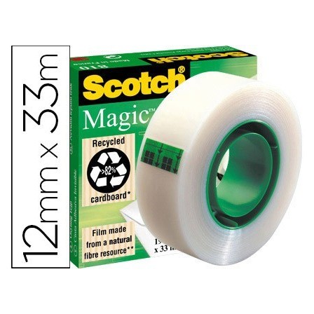 CINTA ADHESIVA SCOTCH-MAGIC 33 MT X 12 MM