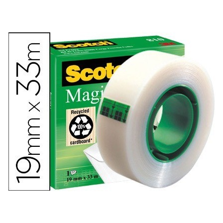 CINTA ADHESIVA SCOTCH-MAGIC 33 MT X 19 MM