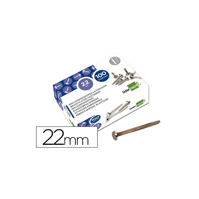 ENCUADERNADORES LIDERPAPEL N.4 22 MM -CAJA DE 100 NIQUELADOS