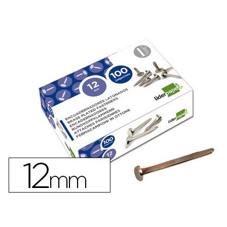 ENCUADERNADORES LIDERPAPEL N.0 12 MM-CAJA DE 100