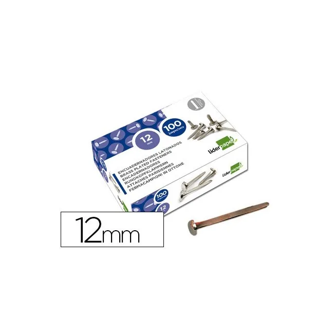 ENCUADERNADORES LIDERPAPEL N.0 12 MM-CAJA DE 100
