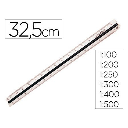 ESCALA MOR 1632.20 -1:100-200-250-300-400-500 -30 CM -ESTUCHE RIGID...