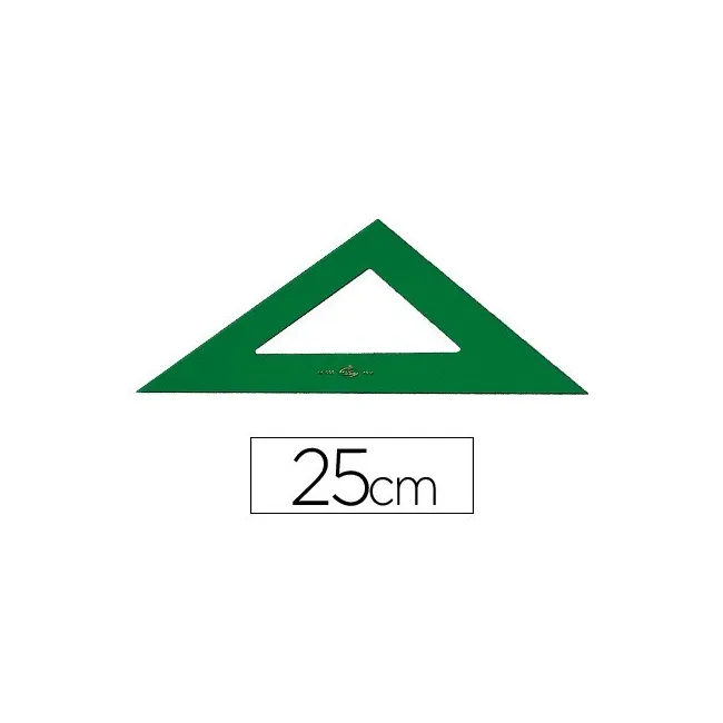 ESCUADRA FABER CASTELL 25 CM PLASTICO VERDE