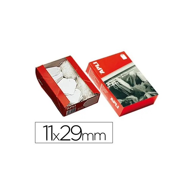 ETIQUETAS COLGANTES APLI 385 11 X 29 MM -CAJA DE 1000