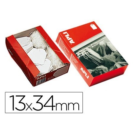 ETIQUETAS COLGANTES APLI 386 13 X 34 MM -CAJA DE 1000
