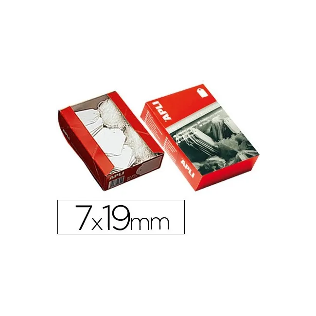 ETIQUETAS COLGANTES APLI 383 7 X 19 MM -CAJA DE 1000