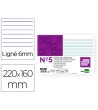FICHA LIDERPAPEL RAYADA No.5 160X220MM PAQUETE DE 100 180G