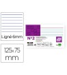 FICHA LIDERPAPEL RAYADA No.2 75 X 125MM PAQUETE DE 100 180G
