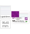 FICHA LIDERPAPEL RAYADA No.1 65 X 95MM PAQUETE DE 100 180G