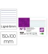 FICHA LIDERPAPEL RAYADA No.3 100X150MM PAQUETE DE 100 180G