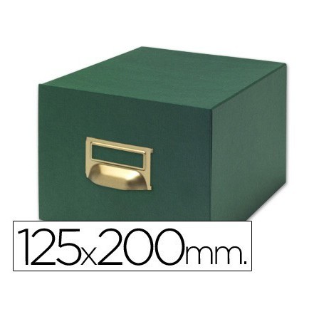 FICHERO FICHAS TELA VERDE 500 FICHAS N.4 -TAMAÑO 125X200 MM