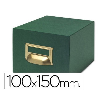 FICHERO FICHAS TELA VERDE 1000 FICHAS N.3 -TAMAÑO 100X150 MM