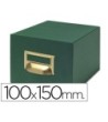 FICHERO FICHAS TELA VERDE 500 FICHAS N.3 -TAMAÑO 100X150 MM