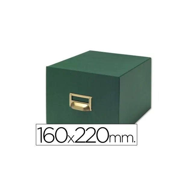 FICHERO FICHAS TELA VERDE 1000 FICHAS N.5 -TAMAÑO 160X220 MM