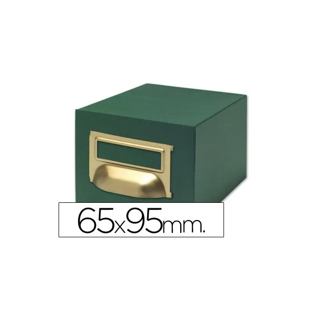 FICHERO FICHAS TELA VERDE 1000 FICHAS N.1 -TAMAÑO 65X95 MM