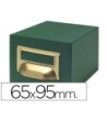 FICHERO FICHAS TELA VERDE 1000 FICHAS N.1 -TAMAÑO 65X95 MM