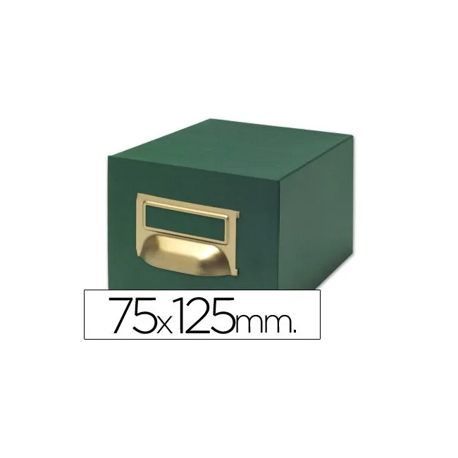 FICHERO FICHAS TELA VERDE 500 FICHAS N.2 -TAMAÑO 75X125 MM