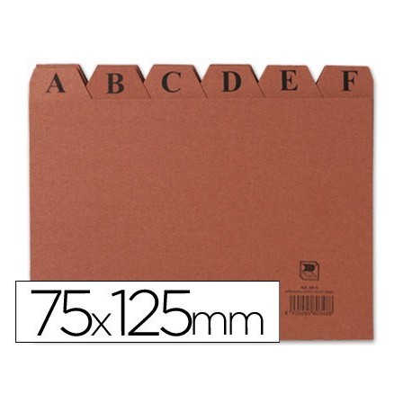 INDICE FICHERO CARTON -No. 2 -TAMAÑO 75X125