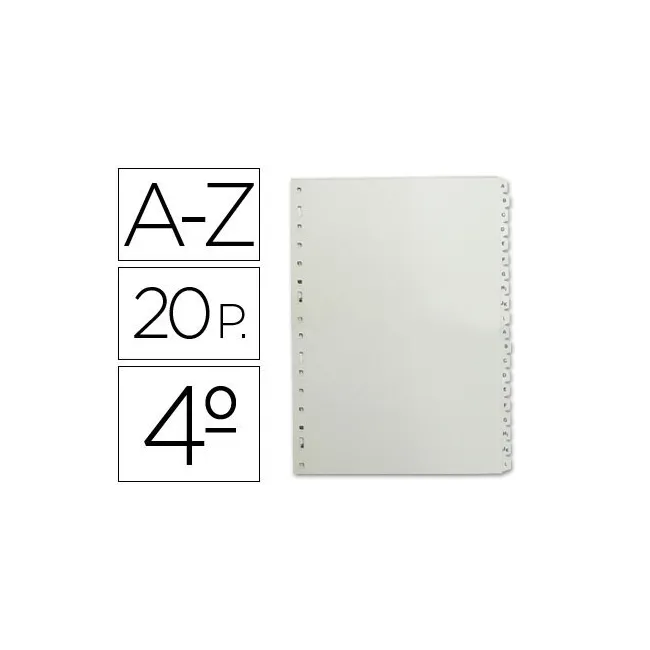 SEPARADOR ALFABETICO MULTIFIN PLASTICO 3002