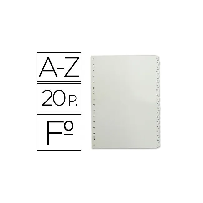 SEPARADOR ALFABETICO MULTIFIN PLASTICO 3005