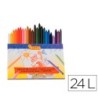 LAPICES CERA JOVI HEXAGONAL CAJA DE 24 COLORES