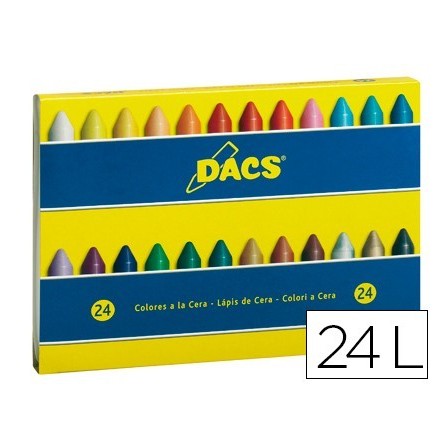 LAPICES CERA DACS CAJA DE 24 COLORES