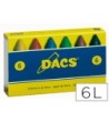 LAPICES CERA DACS CAJA DE 6 COLORES