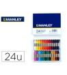 LAPICES CERA MANLEY -CAJA DE 24 COLORES REF.124