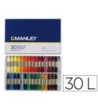 LAPICES CERA MANLEY -CAJA DE 30 COLORES