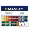 LAPICES CERA MANLEY -CAJA DE 50 COLORES REF.150