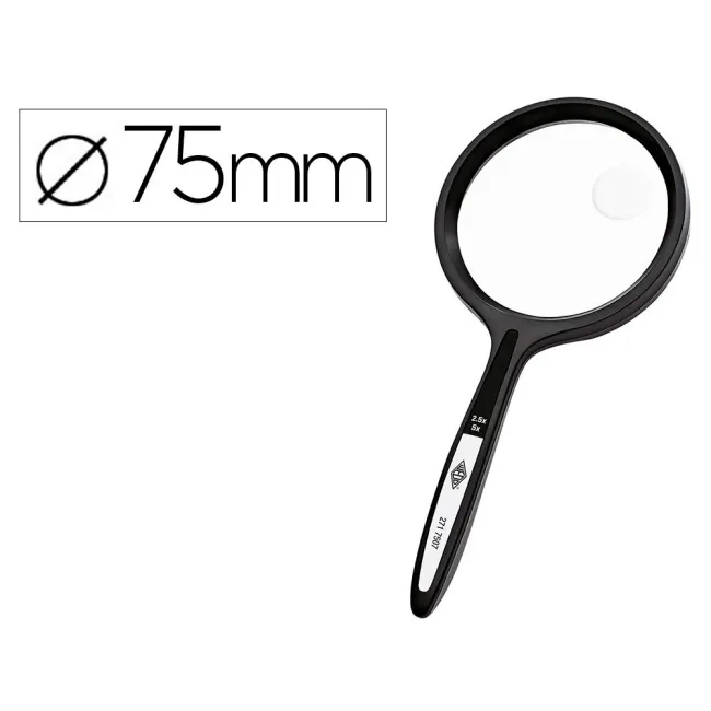LUPA CRISTAL BIFOCAL 7507 75 MM. -MANGO CURVO