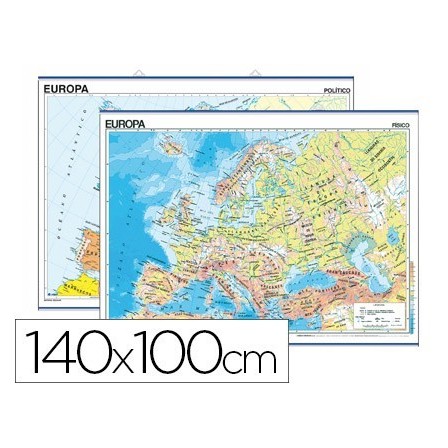 MAPA MURAL EUROPA FISICO/POLITICO -140 X 100 CM