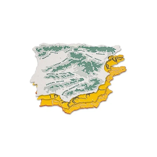 PLANTILLA PLASTICO MAPA ESPAÑA -BOLSA DE 3 22X18 CM