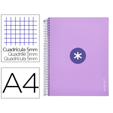 CUADERNO ESPIRAL LIDERPAPEL A4 MICRO ANTARTIK TAPA FORRADA120H 100 ...