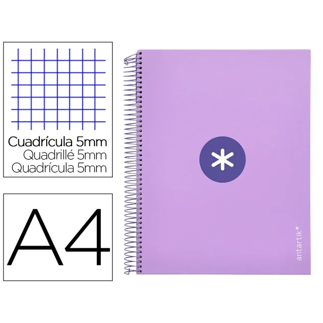 CUADERNO ESPIRAL LIDERPAPEL A4 MICRO ANTARTIK TAPA FORRADA120H 100 ...