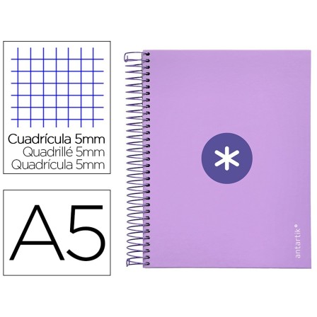 CUADERNO ESPIRAL LIDERPAPEL A5 MICRO ANTARTIK TAPA FORRADA120H 100 ...