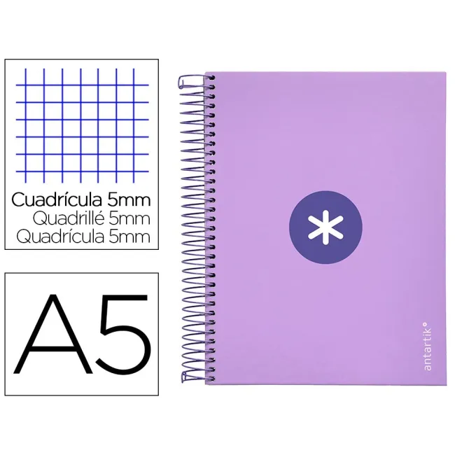 CUADERNO ESPIRAL LIDERPAPEL A5 MICRO ANTARTIK TAPA FORRADA120H 100 ...