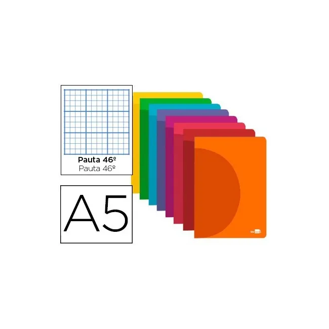 LIBRETA LIDERPAPEL 360 TAPA DE PLASTICO A5 48 HOJAS 90G/M2 RAYADO N...