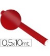 PAPEL METALIZADO ROJO ROLLO CONTINUO DE 0,5 X 10 MT