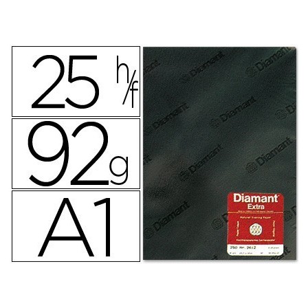 PAPEL VEGETAL DIAMANT DIN A1 92 GR HOJA