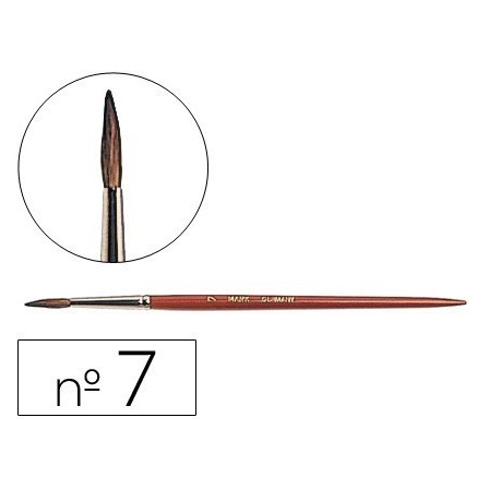 PINCELES ACUARELA LIDERPAPEL Nº 7 -VIROLA CROMADA PELO ENGOMADO