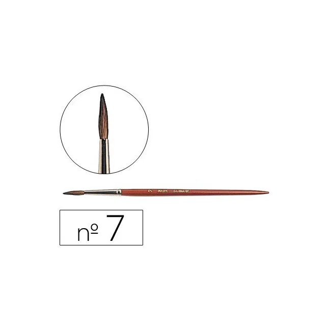PINCELES ACUARELA LIDERPAPEL Nº 7 -VIROLA CROMADA PELO ENGOMADO