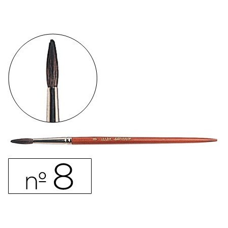 PINCELES ACUARELA LIDERPAPEL Nº 8 -VIROLA CROMADA PELO ENGOMADO