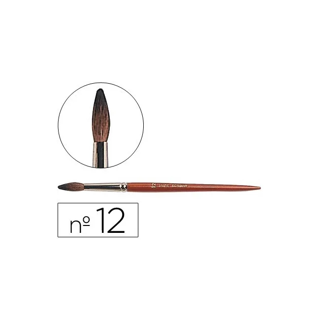 PINCELES ACUARELA LIDERPAPEL Nº 12 -VIROLA CROMADA PELO ENGOMADO