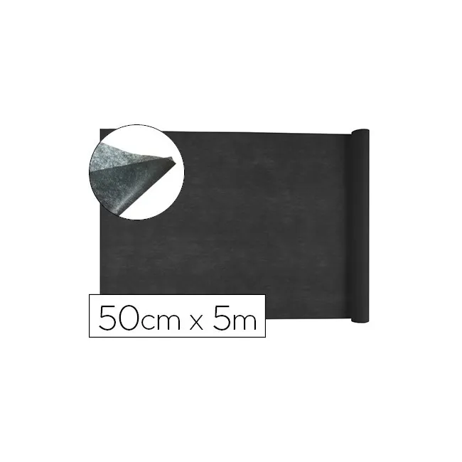 TEJIDO SIN TEJER LIDERPAPEL TERILENO 25 G/M2 ROLLO DE 5 MT NEGRO