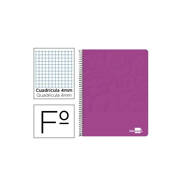 CUADERNO ESPIRAL LIDERPAPEL FOLIO WRITE TAPA BLANDA 80H 60GR CUADRO...
