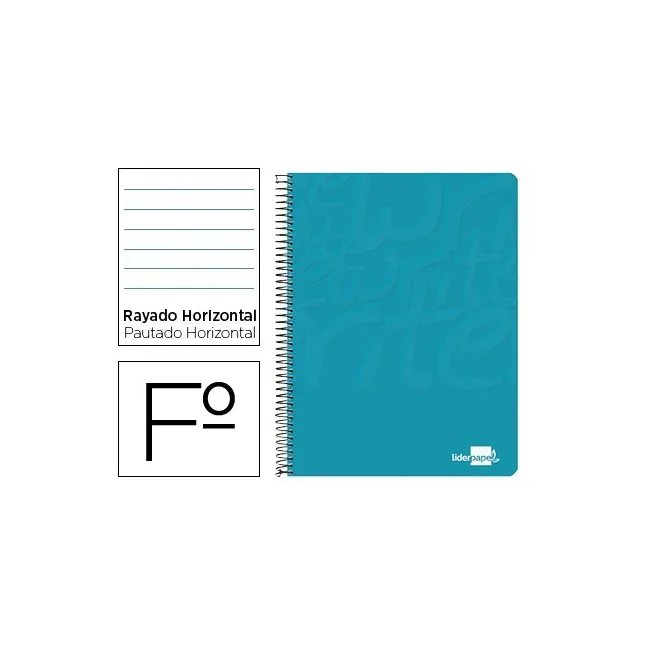 CUADERNO ESPIRAL LIDERPAPEL FOLIO WRITE TAPA BLANDA 80H 60GR HORIZO...