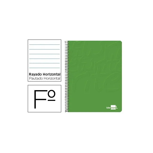 CUADERNO ESPIRAL LIDERPAPEL FOLIO WRITE TAPA BLANDA 80H 60GR HORIZO...