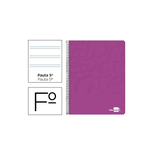 CUADERNO ESPIRAL LIDERPAPEL FOLIO WRITE TAPA BLANDA 80H 60GR PAUTA ...