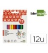 LAPICES CERA LIDERPAPEL CAJA DE 12 COLORES